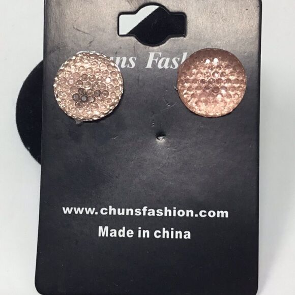 Textured Gem Cluster Stud Earrings (H15) - Picture 1 of 4